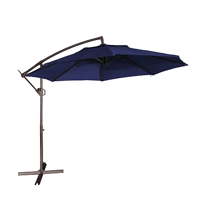 Mondawe 11ft Cantilever/Offset Hanging Patio Umbrella with Easy Tilt and Crank 360° Rotate