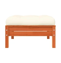 Patio Sofa with Cushions and Footstool 3-Seater