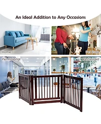 24 Inch Configurable Folding 3 Panel Wood Dog Fence