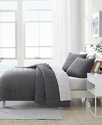 Nautica Solid Brushed Micro Jersey 2-Pc. Quilt Set, Twin