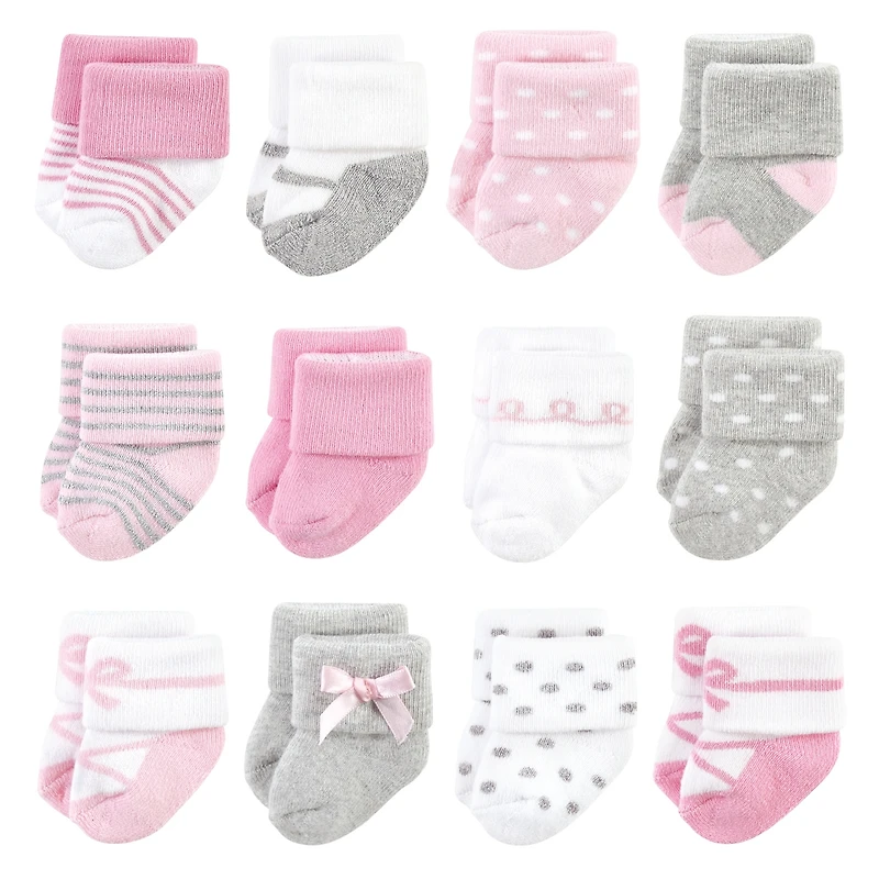 Little Treasure Baby Boys Treasure 24 Pairs of Comfort Knit Terry Socks