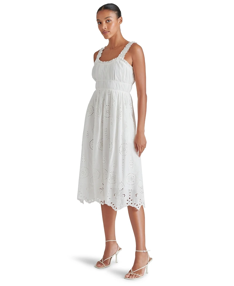 Steve Madden Women's Harmony Cordon Eyelet Dress