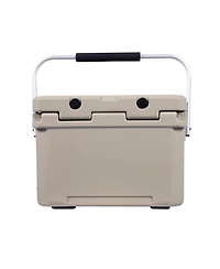 Camp-zero 20 | 21 Qt. Premium Cooler with 4 Molded-In Cup Holders and Folding Aluminum Comfort Grip Handle Dark turquoise