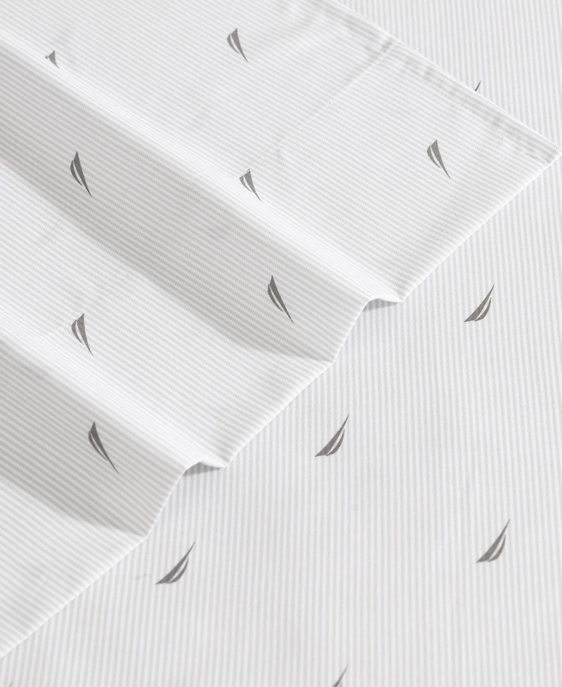 Nautica Printed Washed Microfiber 4-Pc. Sheet Set, Queen