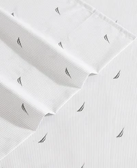 Nautica Printed Washed Microfiber 4-Pc. Sheet Set, Queen