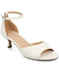 Journee Collection Women's Jezzie Peep Toe Kitten Heel Dress Sandals