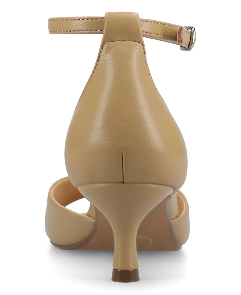 Journee Collection Women's Jezzie Peep Toe Kitten Heel Dress Sandals