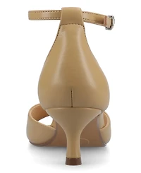 Journee Collection Women's Jezzie Peep Toe Kitten Heel Dress Sandals