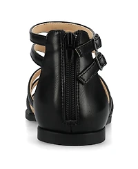 Journee Collection Women's Genneva Zipper Flat Sandals