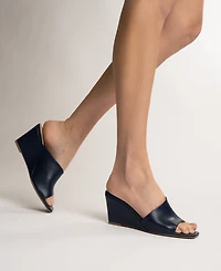 Journee Collection Women's Clementine D'Orsay Slip-On Wedge Sandals