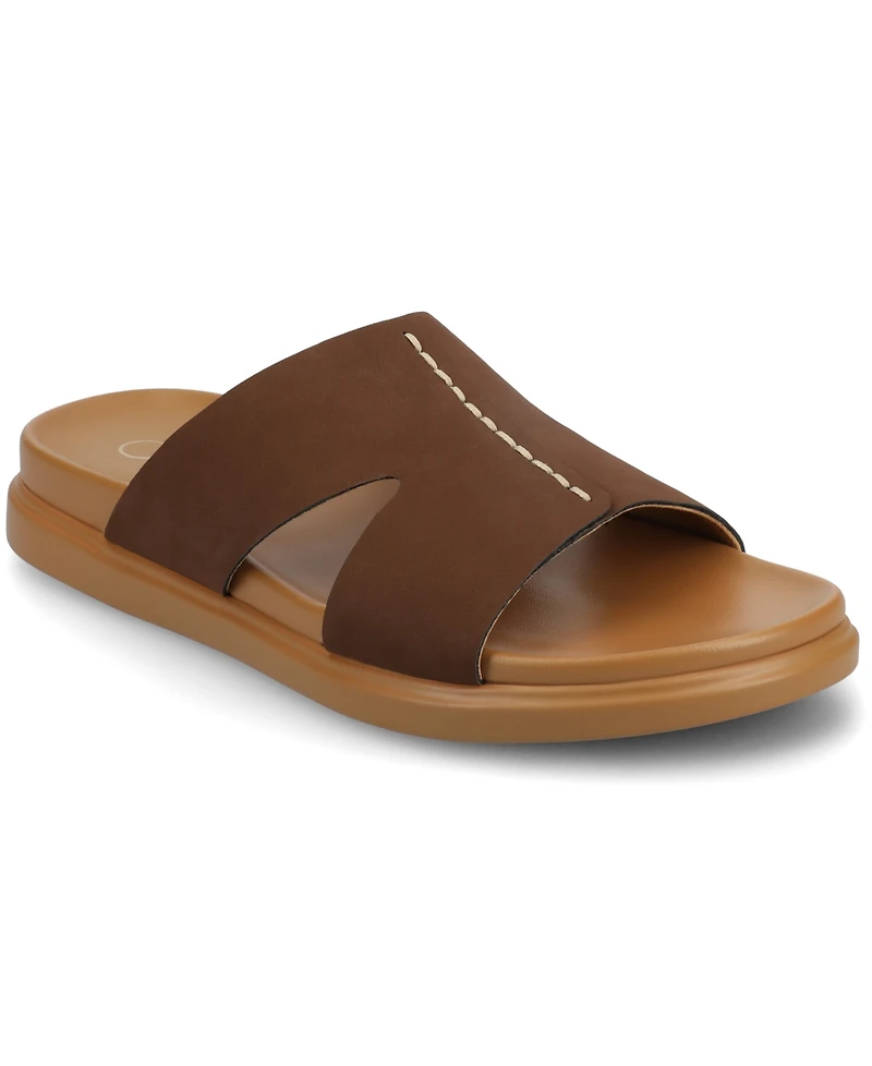 Journee Collection Women's Misey Footbed Slide Flat Sandals