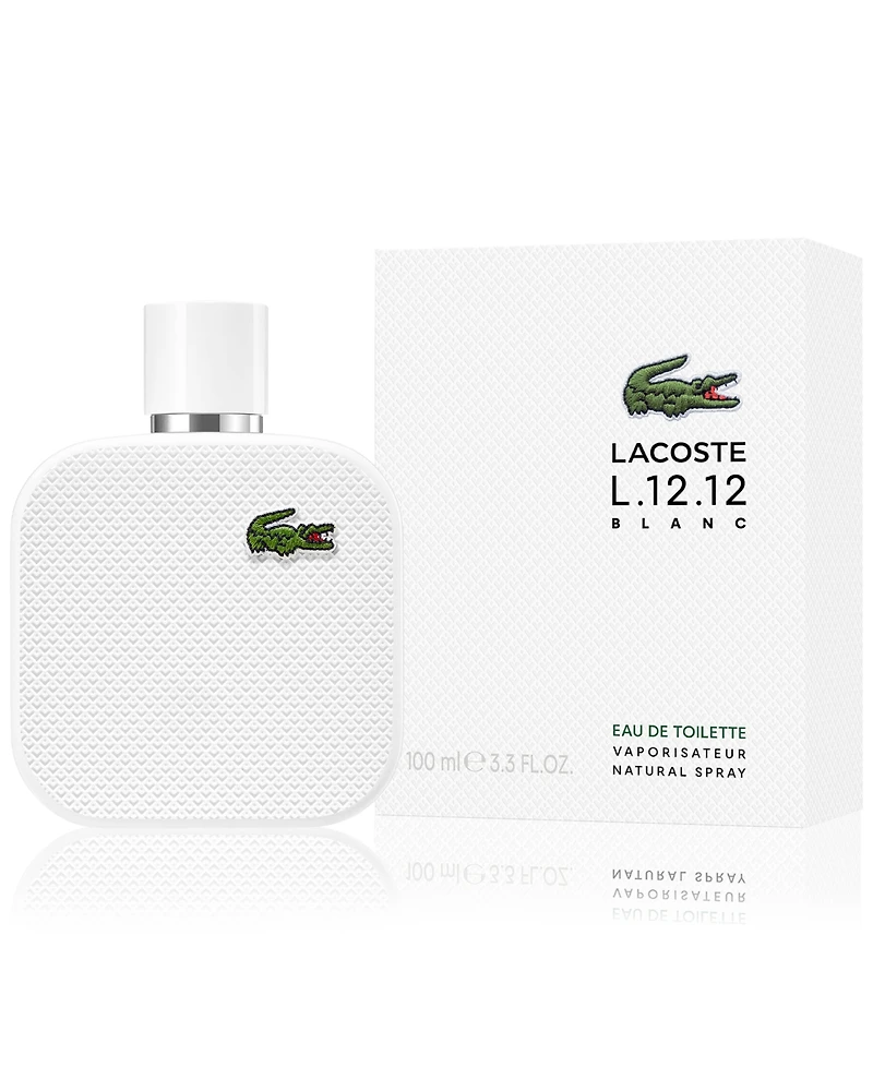 Lacoste Men's L.12.12 Blanc Eau de Toilette Spray, 3.3 oz.