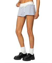 Edikted Womens Isolde Scrunch Waist Sweat Shorts