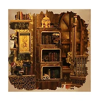 Hansilk Diy Book Nook Kit Diy Miniature House Kit Dollhouse Booknook Tiny House Decor 3D Wooden Puzzle, Gifts (Antique Book Collection Room