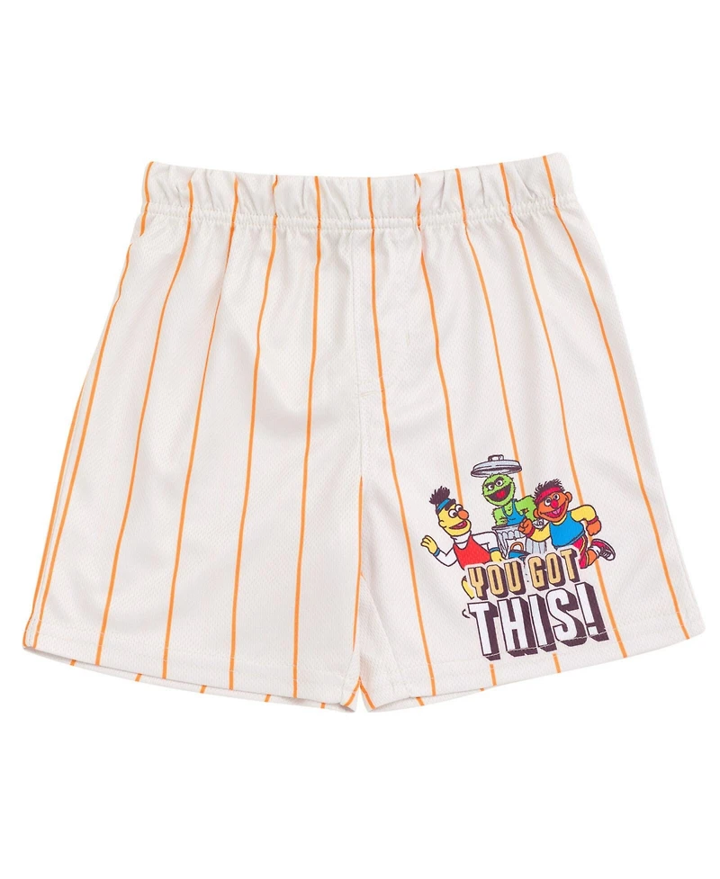 Sesame Street Baby Boys Mesh Jersey Athletic Tank Top and Basketball Shorts Outfit Set