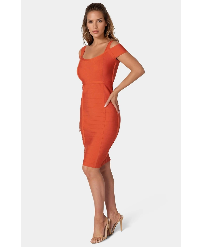 Bebe Women's Sim Midi Bandage Dress