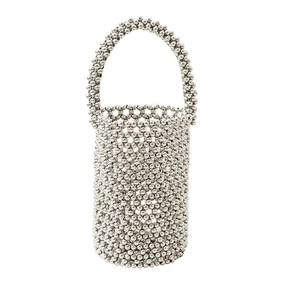Silva Metallic Beaded Bucket bag