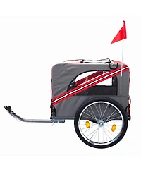 Outdoor Heavy Duty Foldable Utility Pet Stroller Dog Carriers Bicycle Trailer