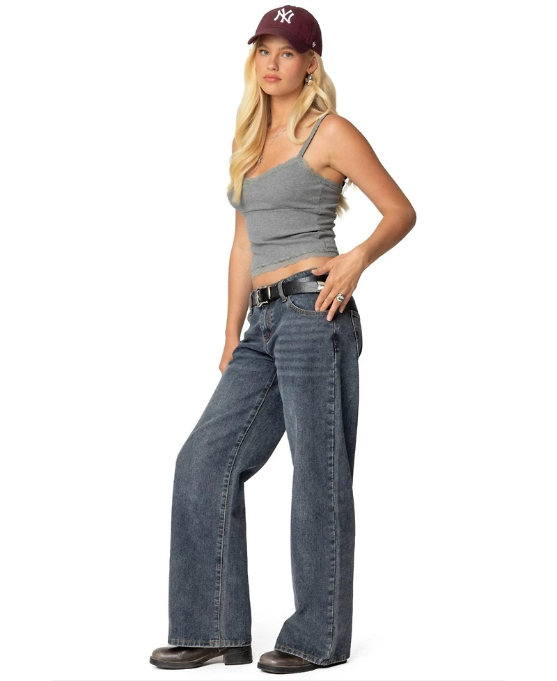 Edikted Women's Mireille Lacey Tank Top