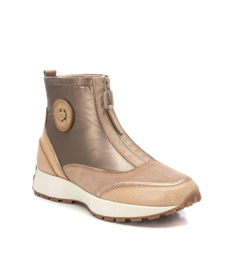Carmela Leather Collection Women's Sneaker Booties By Xti