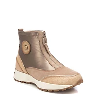 Carmela Leather Collection Women's Sneaker Booties By Xti