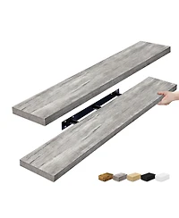 Sorbus 2 Pack 47 x 9.25 Inch Wall Mounted Floating Shelves - Stylish and Functional Storage