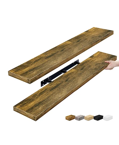 Sorbus Pack 47 x 9.25 Inch Wall Mounted Floating Shelves