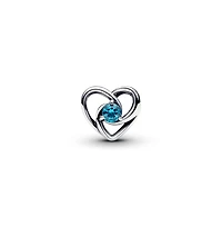 Pandora Sterling Silver Entwined Heart Stones Charm