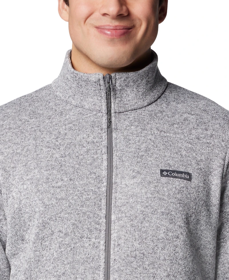 Columbia Men's Alto Pass Textured Knit Sweater Fleece Zip-Front Jacket
