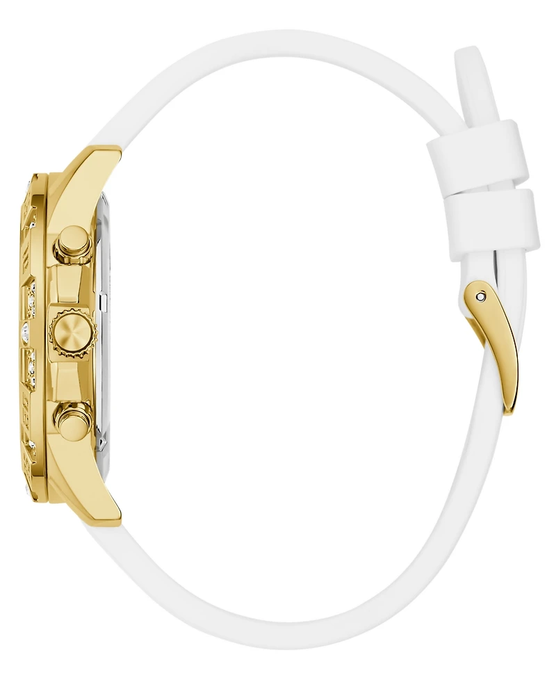 Guess Women's Multifunction White Silicone Watch, 40mm