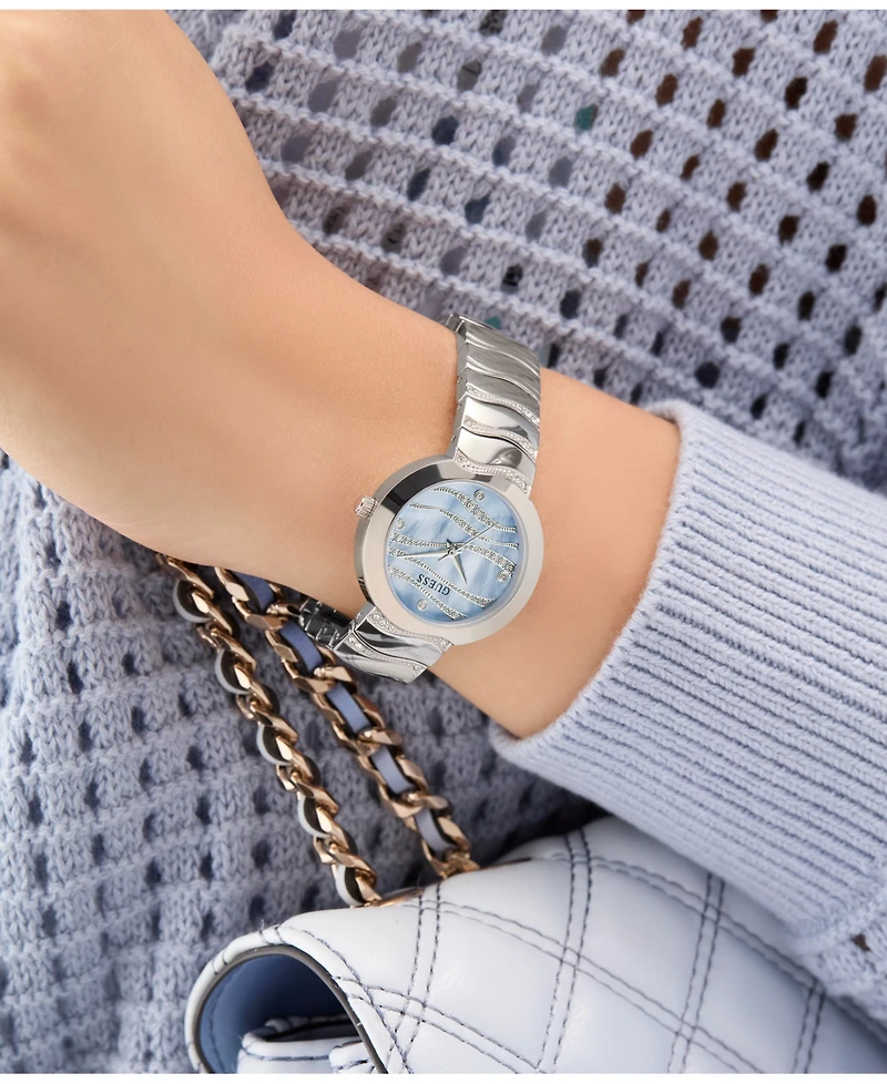 Guess Women's Analog Silver-Tone Steel Watch, 30mm