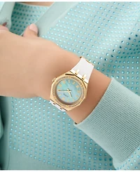 Guess Women's Analog White Silicone Watch, 36mm