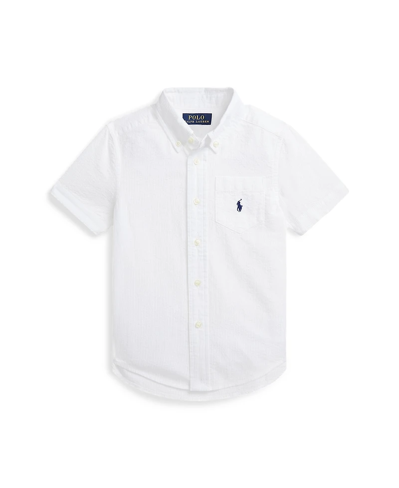 Polo Ralph Lauren Toddler and Little Boys Seersucker Short-Sleeve Shirt