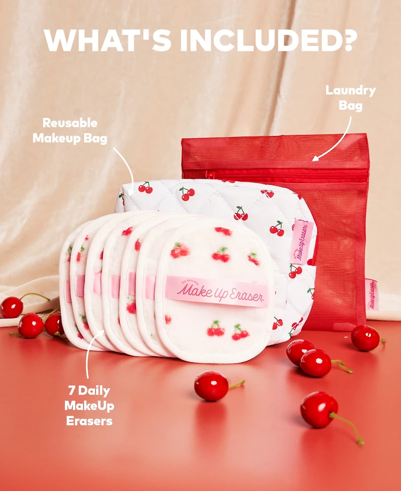 MakeUp Eraser 8-Pc. Cherry Crush Makeup-Removing Cloth Set