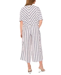 Sam & Jess Women's Striped Cropped Tie-Waist Pants