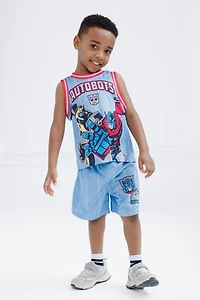 Transformers Toddler Boys Mesh Jersey Athletic Tank Top and Basketball Shorts Outfit Set