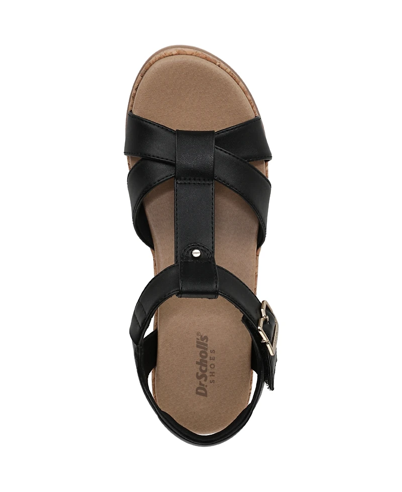 Dr. Scholl's Women's Once Again T-Strap Wedge Sandals