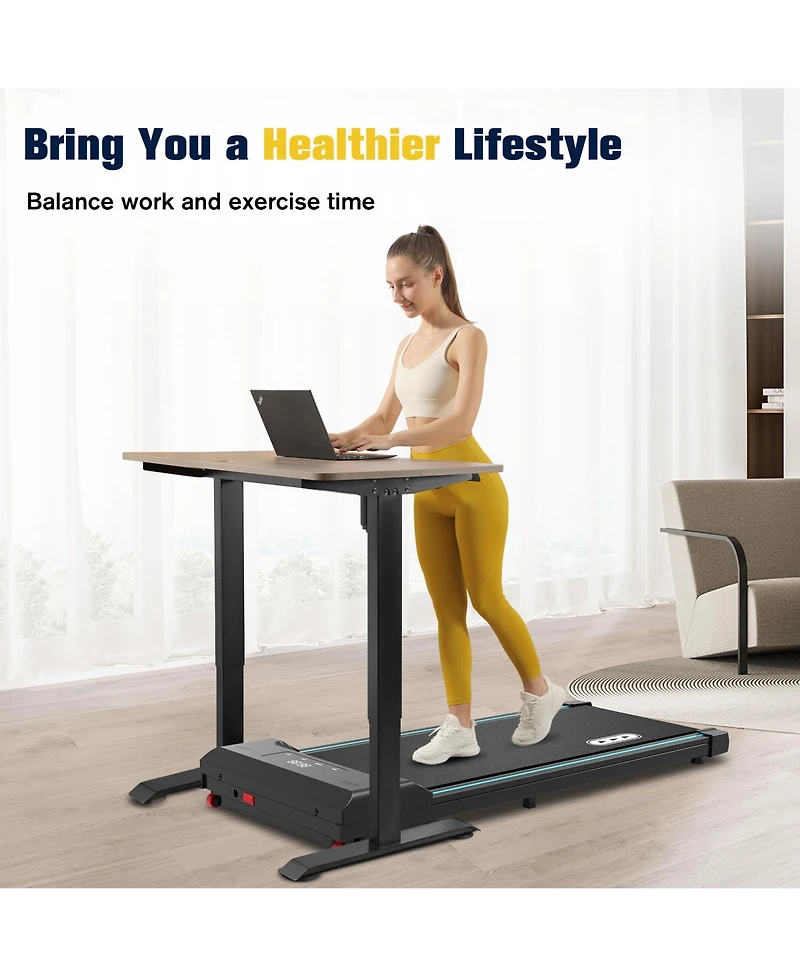 Redliro Walking Pad Under Desk Treadmill 265LBS 2.25HP Running Machine for Home Office, Black