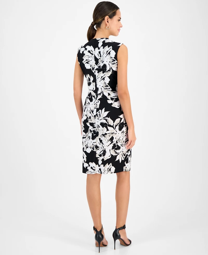 Kasper Women's Printed Wrap-Style Dress