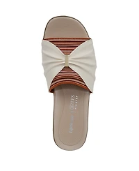 LifeStride Women's Paradise Washable Block Heel Slide Sandals