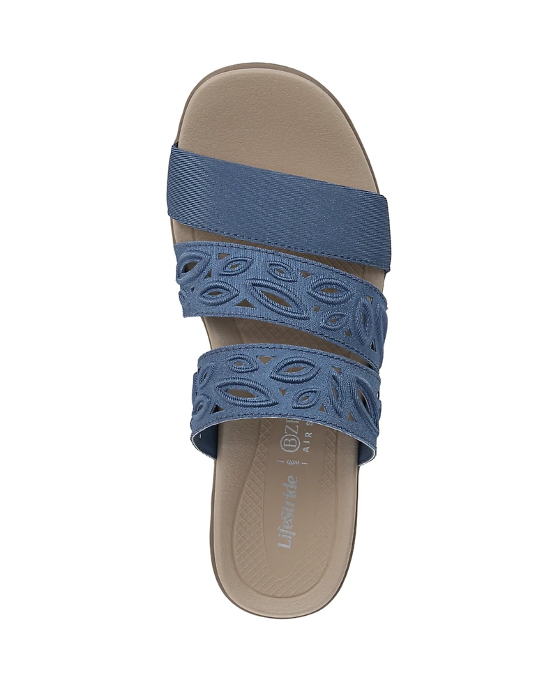 LifeStride Women's Poppy Washable Block Heel Slide Sandals