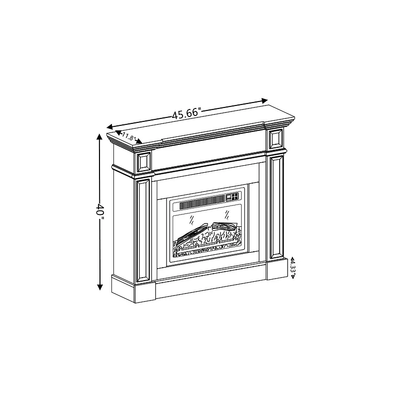 Streamdale Electric Fireplace with Cherry Mantel and Realistic Stone Surround