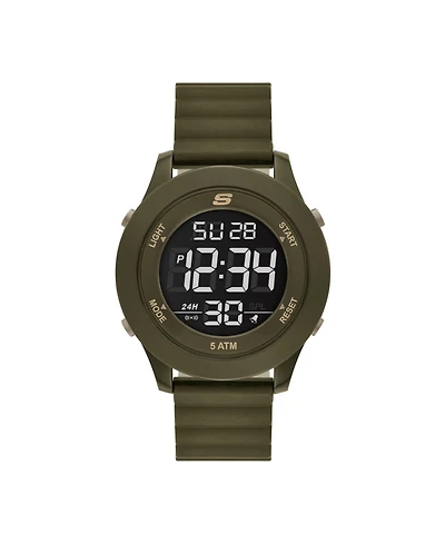 Skechers Men's Rosencrans Digital, Green Polycarbonate Watch