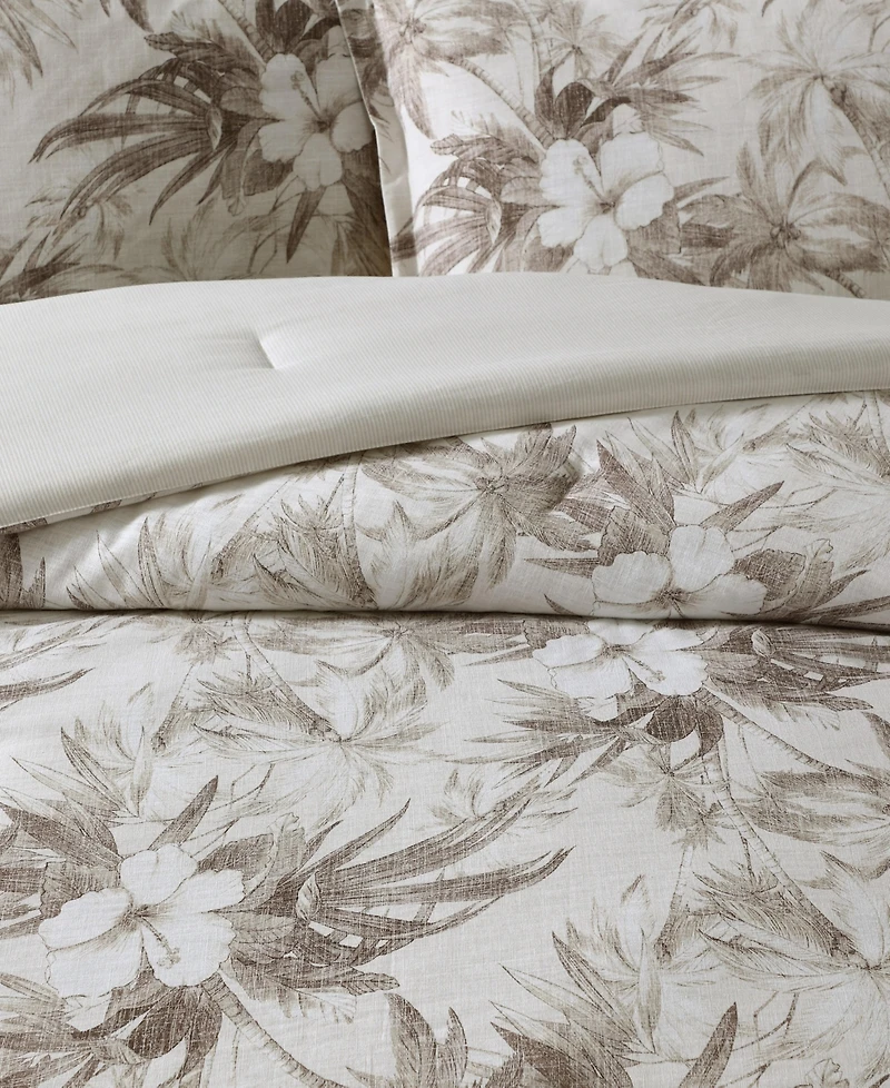 Tommy Bahama Beachway Blooms Reversible 3-Pc. Comforter Set, Full/Queen