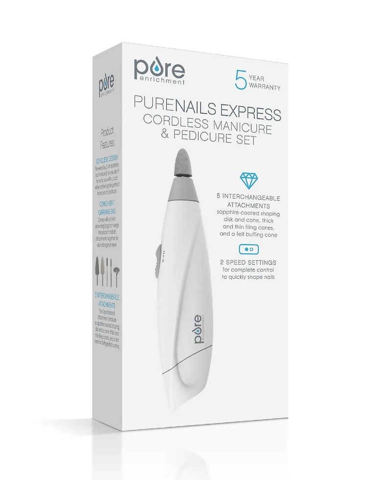 Pure Enrichment PureNails Express Cordless Manicure and Pedicure Kit