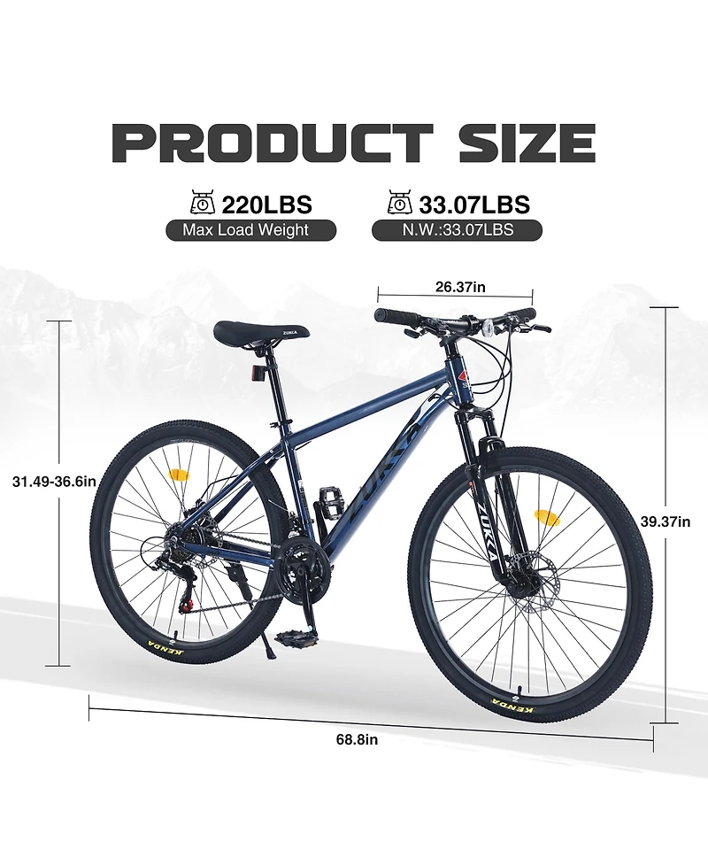Streamdale 27.5 Inch Wheels 21 Speed Mountain Bike, for Men Women Boys and Girls, Front Suspension,Aluminum Alloy Frame
