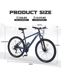 Streamdale 27.5 Inch Wheels 21 Speed Mountain Bike, for Men Women Boys and Girls, Front Suspension,Aluminum Alloy Frame
