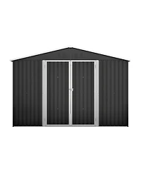 Streamdale 10x10 Ft Outdoor Metal Storage Shed with Lockable Doors and Frame