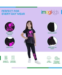 Barbie Toddler Girls Metallic Print Peplum T-Shirt and Pants