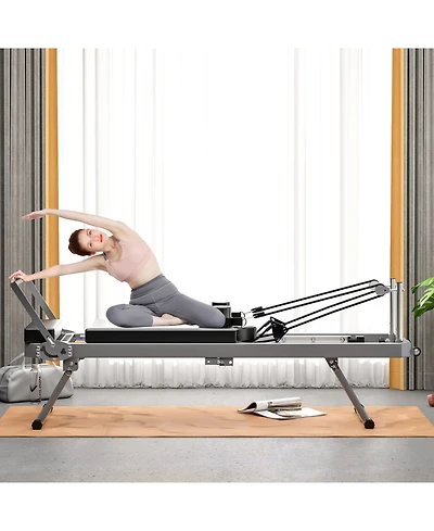 Streamdale Pilates core bed, foldable home high quality, yoga studio same commercial fitness equipment, black